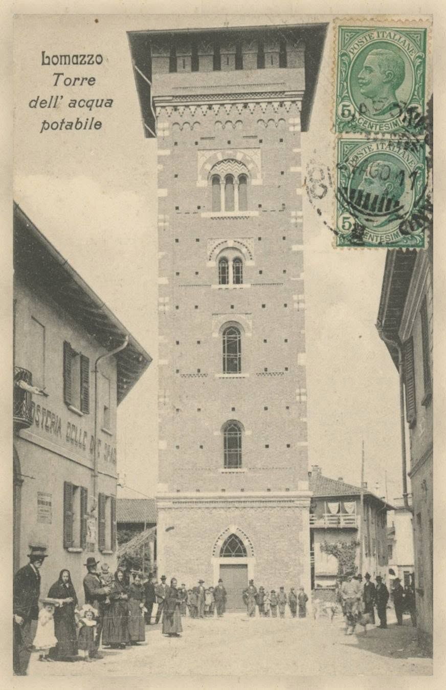 La storica torre dell&rsquo;acquedotto di Lomazzo, simbolo della citt&agrave;